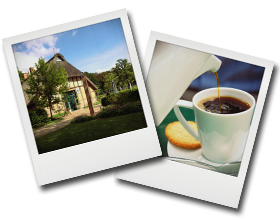 Heuerhaus Café Dötlingen und ein Kännchen Kaffee Heuerhaus Café Dötlingen und ein Kännchen Kaffee